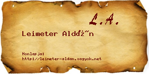 Leimeter Aldán névjegykártya